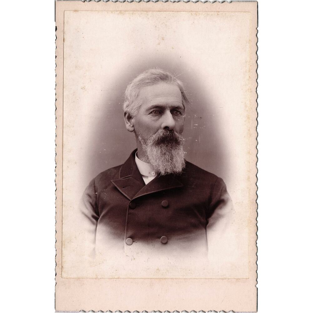 Antique Cabinet Card Photo‎ Bearded Gentleman J Wesley Bennett Indianapolis IN